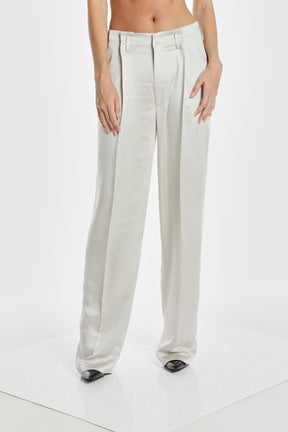 WAIST FOLD SILK PANTS