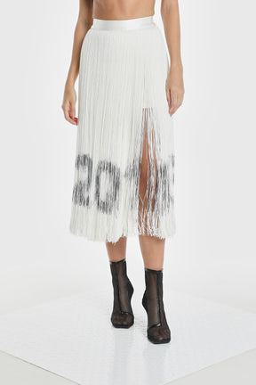 CODE FRINGE MIDI SKIRT