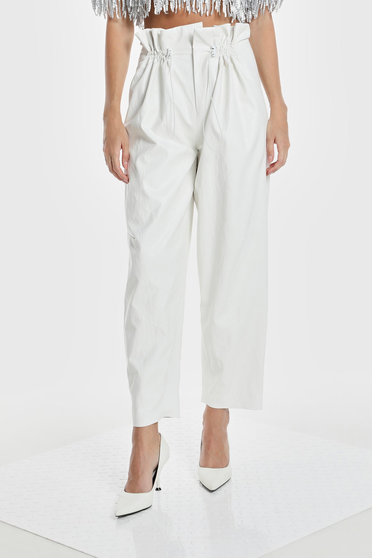 VEGAN LEATHER PARACHUTE PANTS