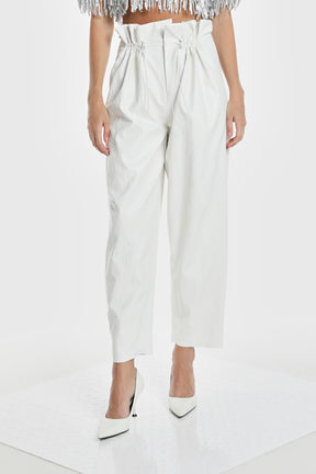 VEGAN LEATHER PARACHUTE PANTS