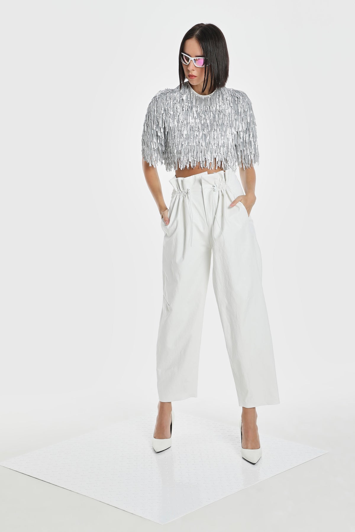 VEGAN LEATHER PARACHUTE PANTS
