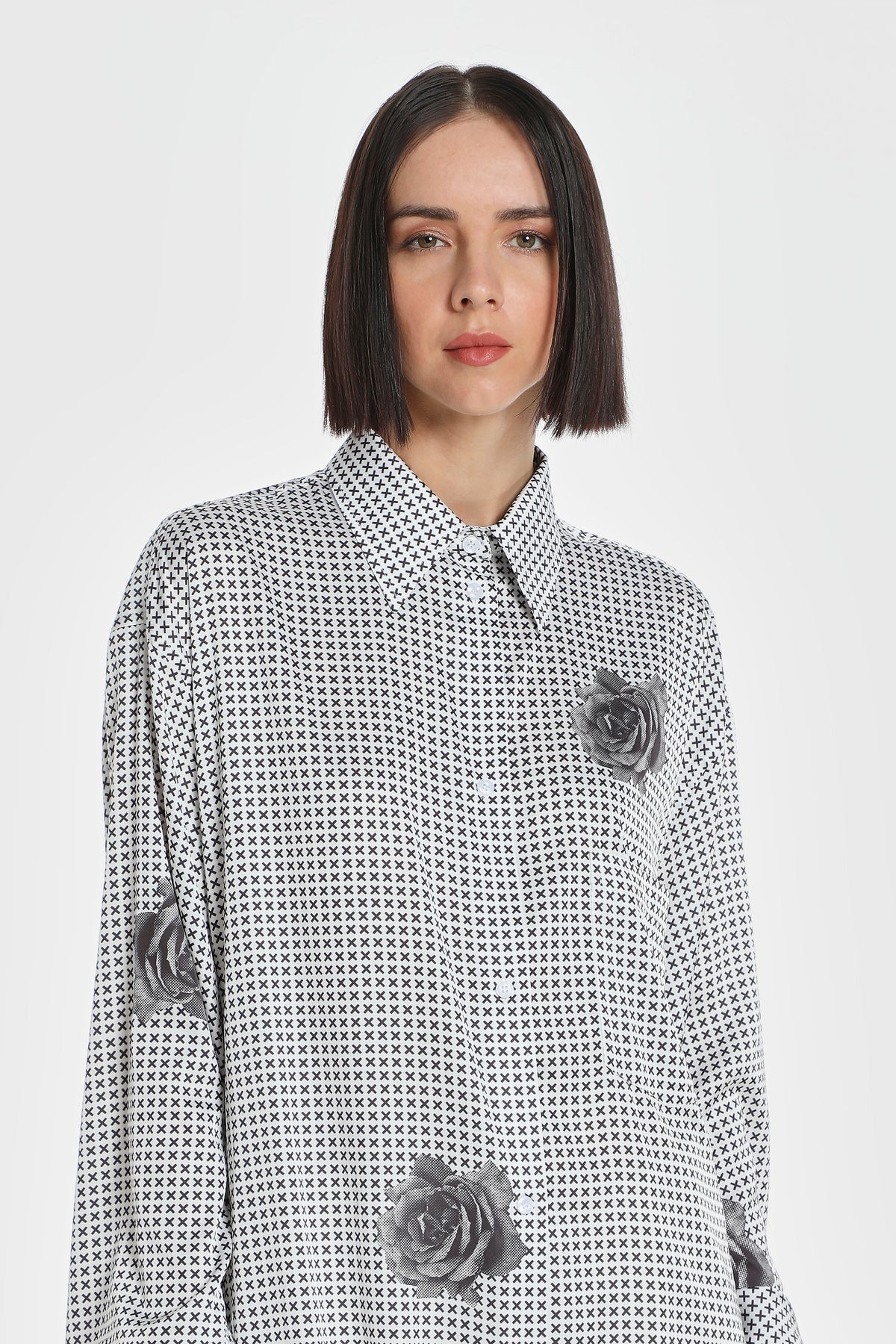 NOT XXX INDUSTRIAL FLOWER SILK SHIRT