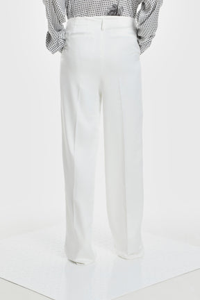 WAIST FOLD SILK PANTS