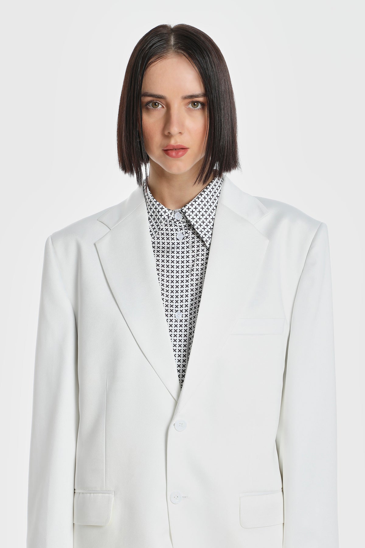 WHAT ARE YOU NOT SILK BLAZER