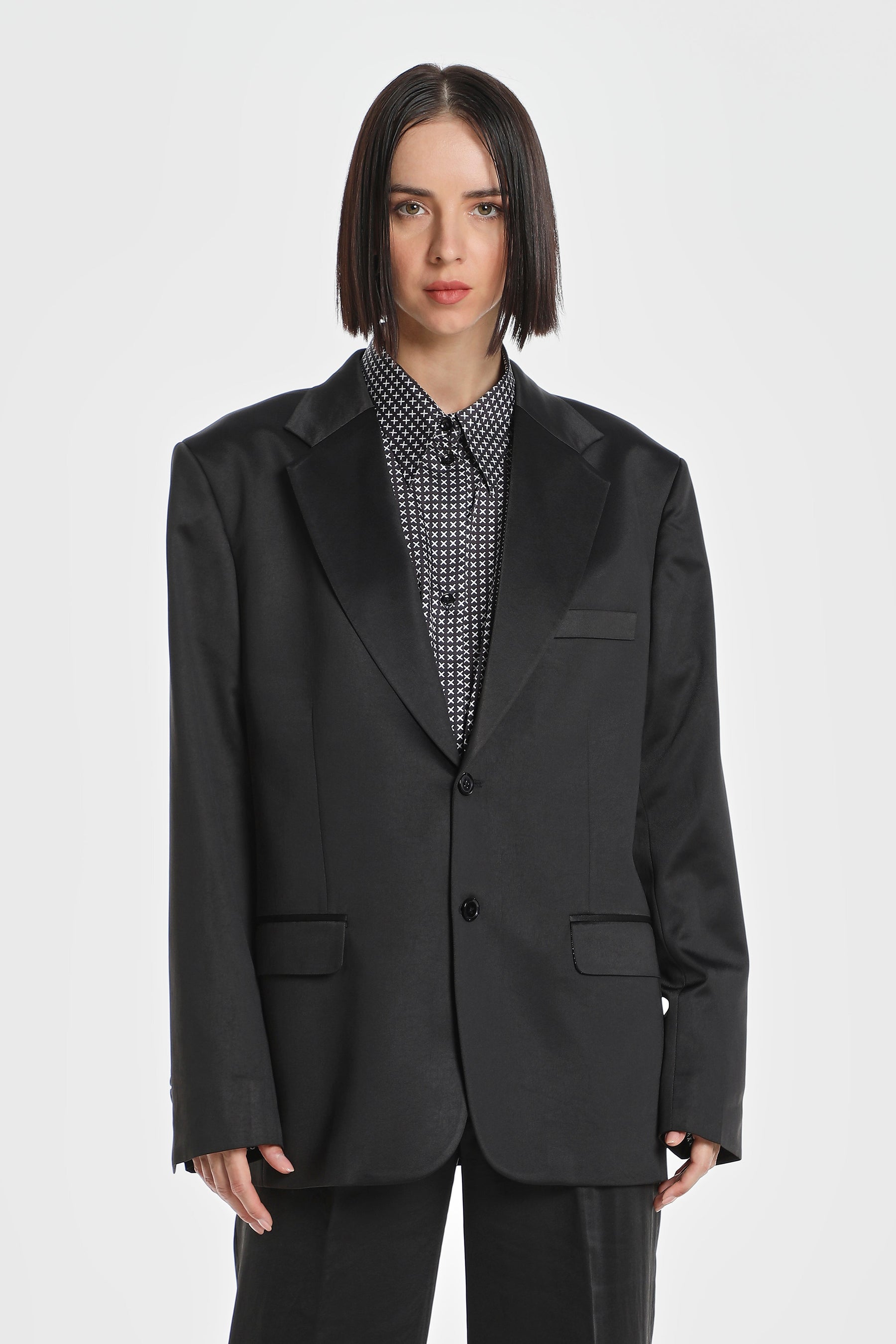 WHAT ARE YOU NOT SILK BLAZER