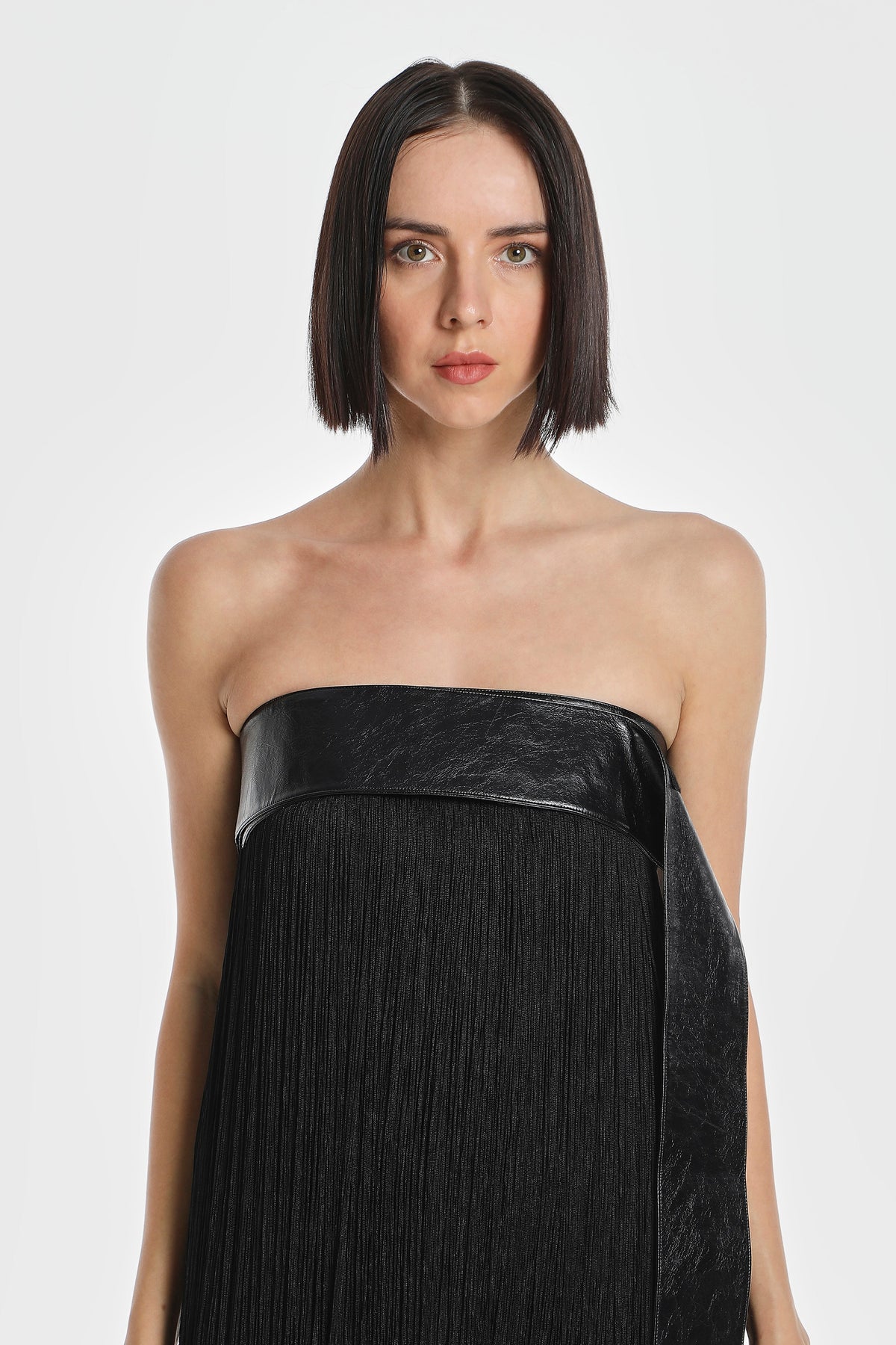 CODE FRINGE STRAPLESS DRESS