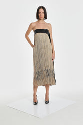 CODE FRINGE STRAPLESS DRESS