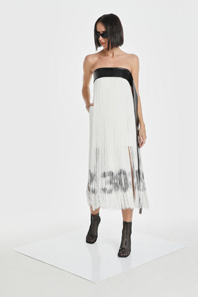 CODE FRINGE STRAPLESS DRESS