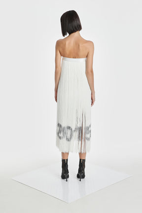 CODE FRINGE STRAPLESS DRESS