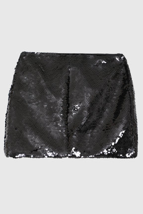 SEOUL SEQUIN SLANTED MINI SKIRT