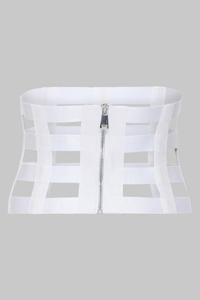 SQUARE GRID CORSET BELT