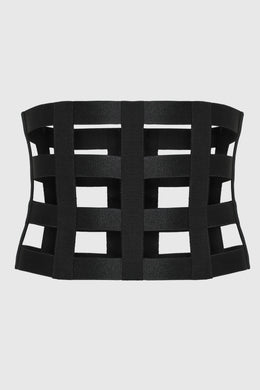 SQUARE GRID CORSET BELT