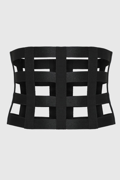 SQUARE GRID CORSET BELT