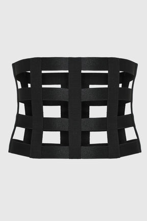 SQUARE GRID CORSET BELT