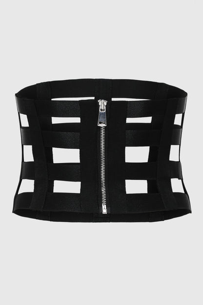 SQUARE GRID CORSET BELT