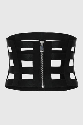 SQUARE GRID CORSET BELT