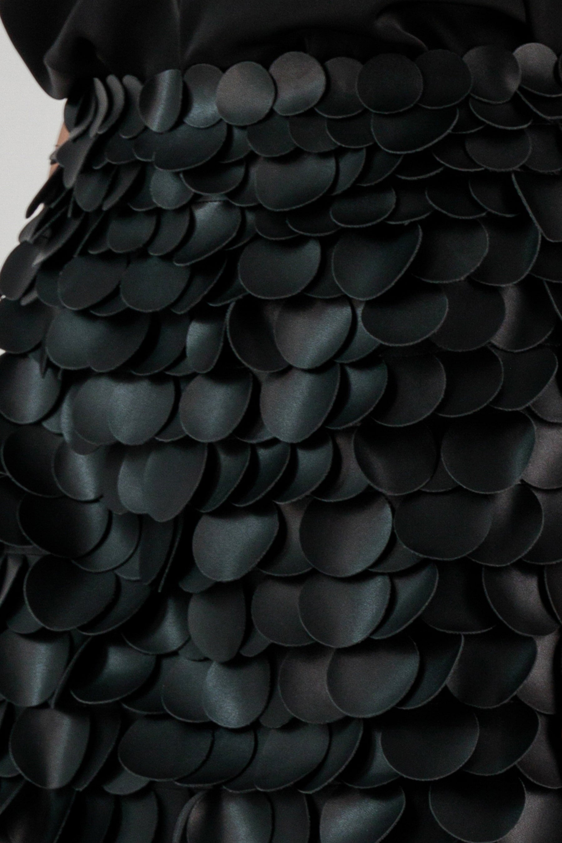 VEGAN LEATHER SEQUIN MINI SKIRT
