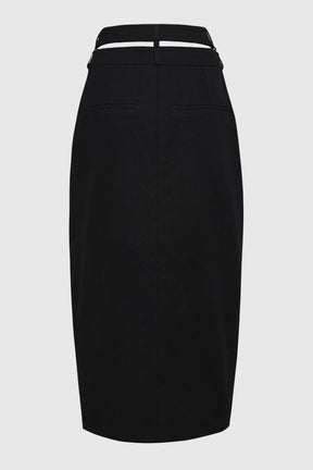 DOUBLE WAIST WRAP SKIRT W/ JUMBO STOPPER