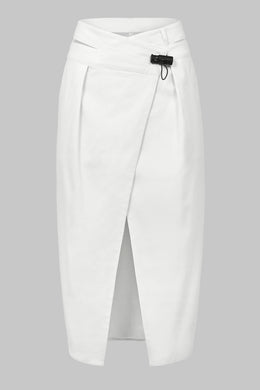 DOUBLE WAIST WRAP SKIRT W/ JUMBO STOPPER