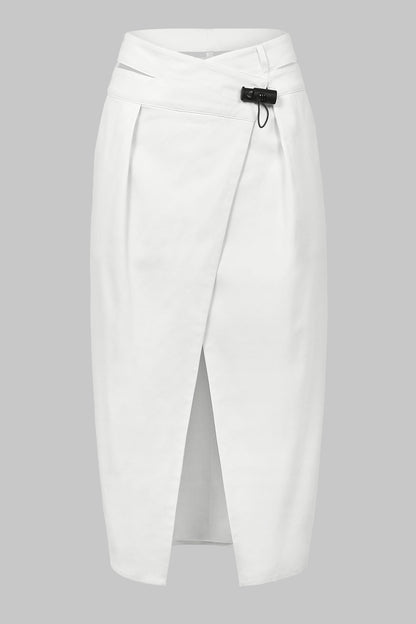 DOUBLE WAIST WRAP SKIRT W/ JUMBO STOPPER