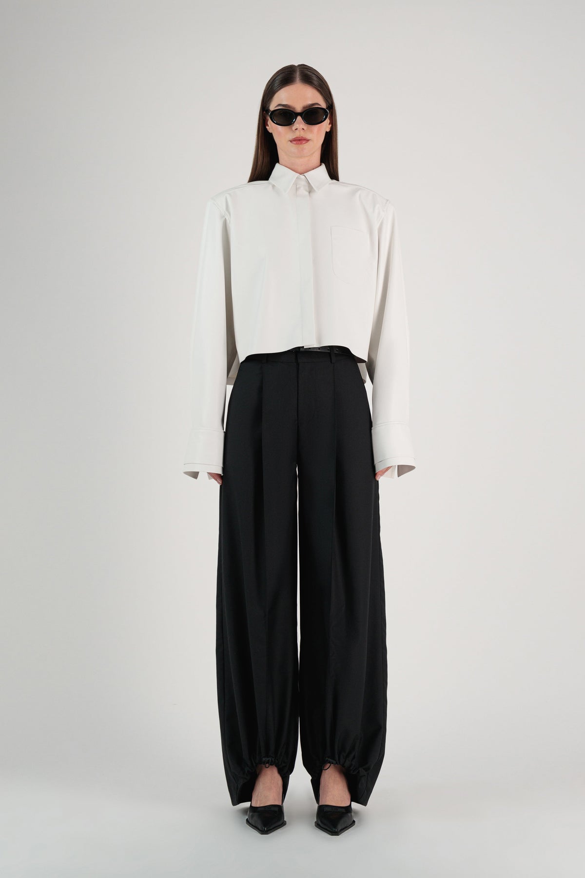 DRAWSTRING HEM PANTS