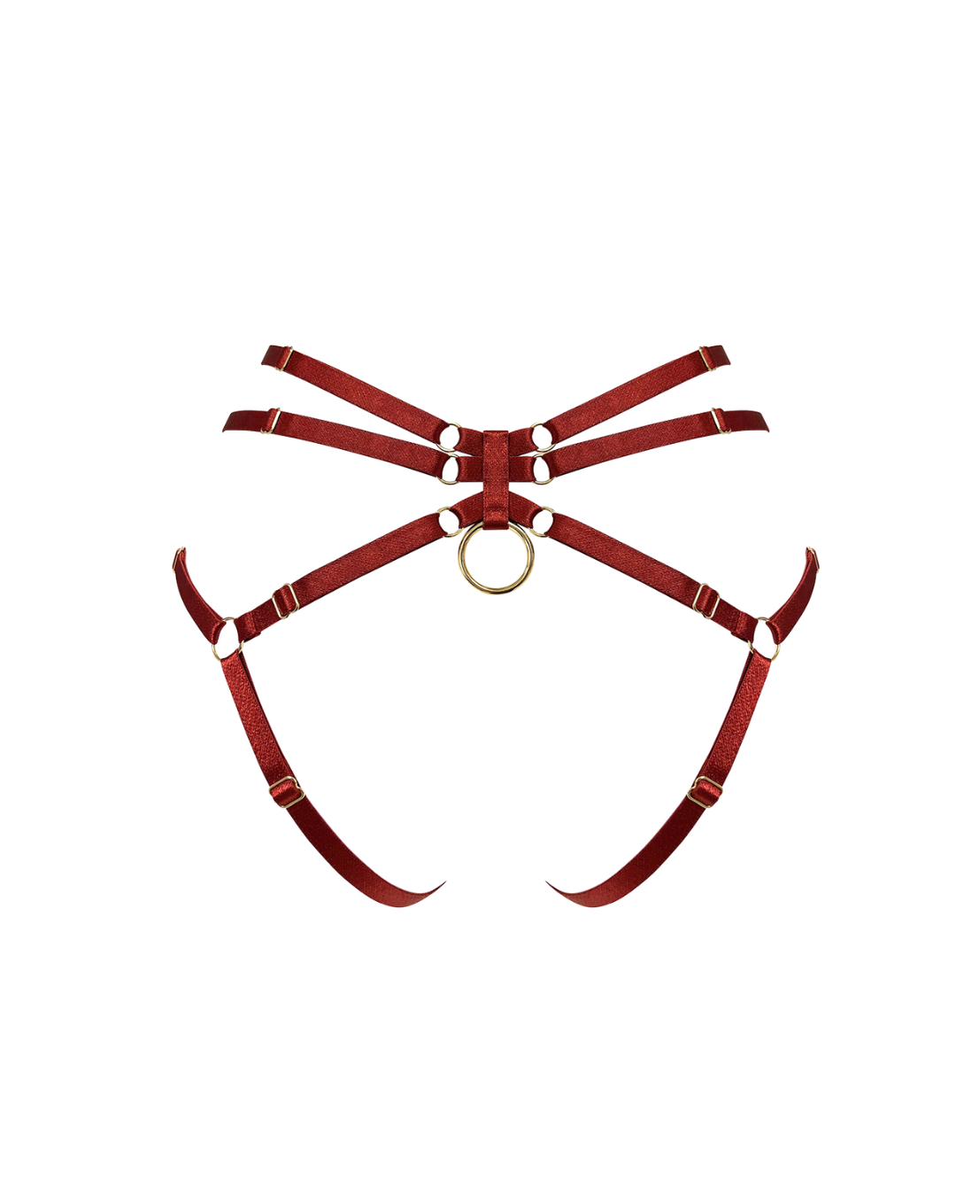 Bordelle Signature Ouvert Harness Brief in Burnt Red