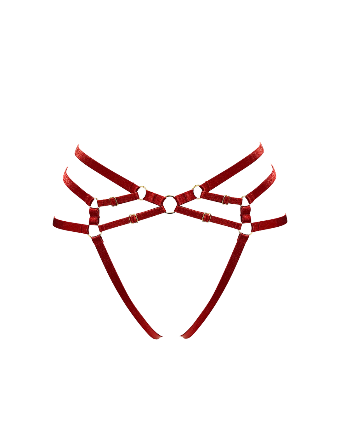 Bordelle Signature Ouvert Harness Brief in Burnt Red