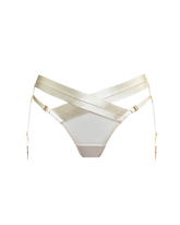 Bordelle Signature Panelled Suspender Brief in Ivory