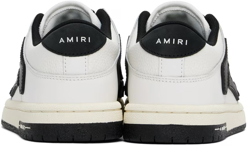 MIRI White & Black Skel Top Low Sneakers