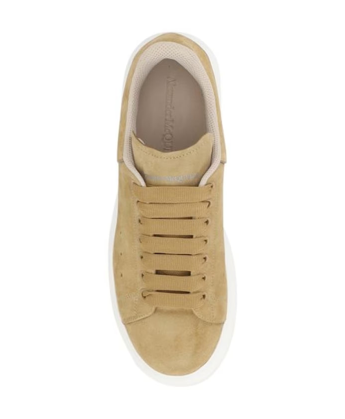 Suede Leather Sneakers with Platform Sole