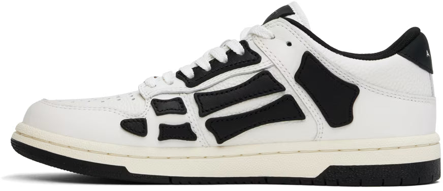 MIRI White & Black Skel Top Low Sneakers