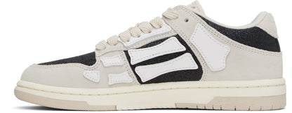 AMIRI Women  Gray & Black Glitter Suede Skel Top Low Sneakers