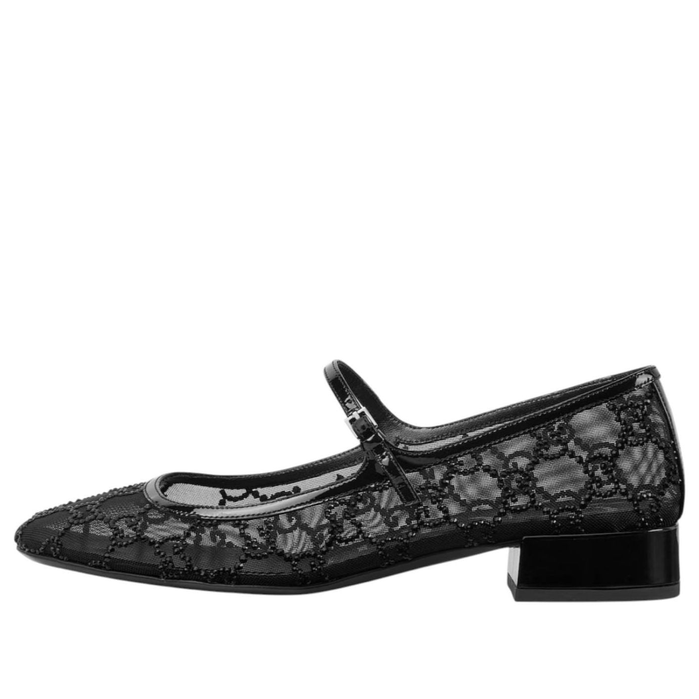 GG crystal ballet flats