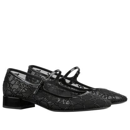 GG crystal ballet flats