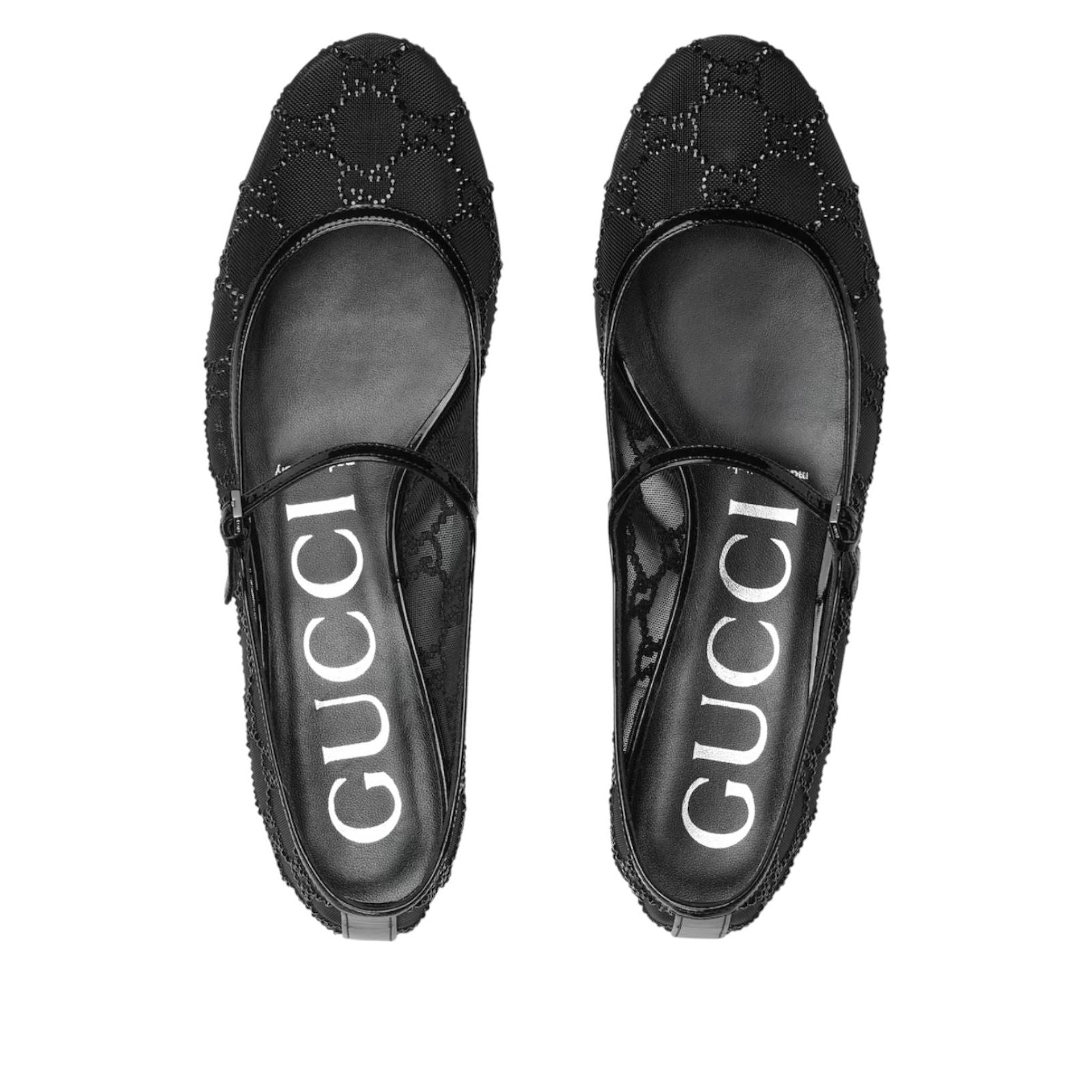 GG crystal ballet flats
