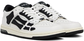 MIRI White & Black Skel Top Low Sneakers