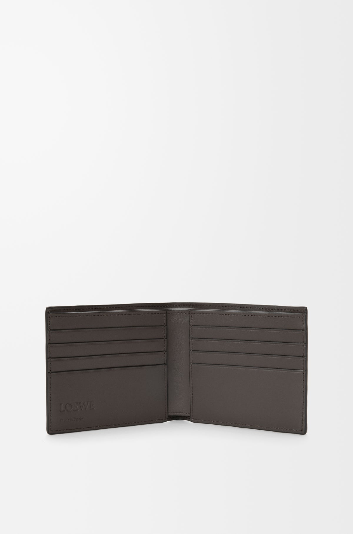 Puzzle bifold wallet in supple grained calfskin