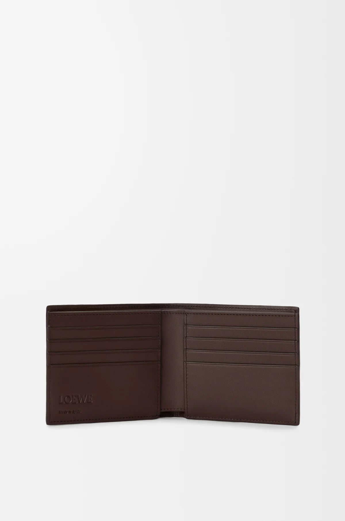 Puzzle bifold wallet in supple grained calfskin