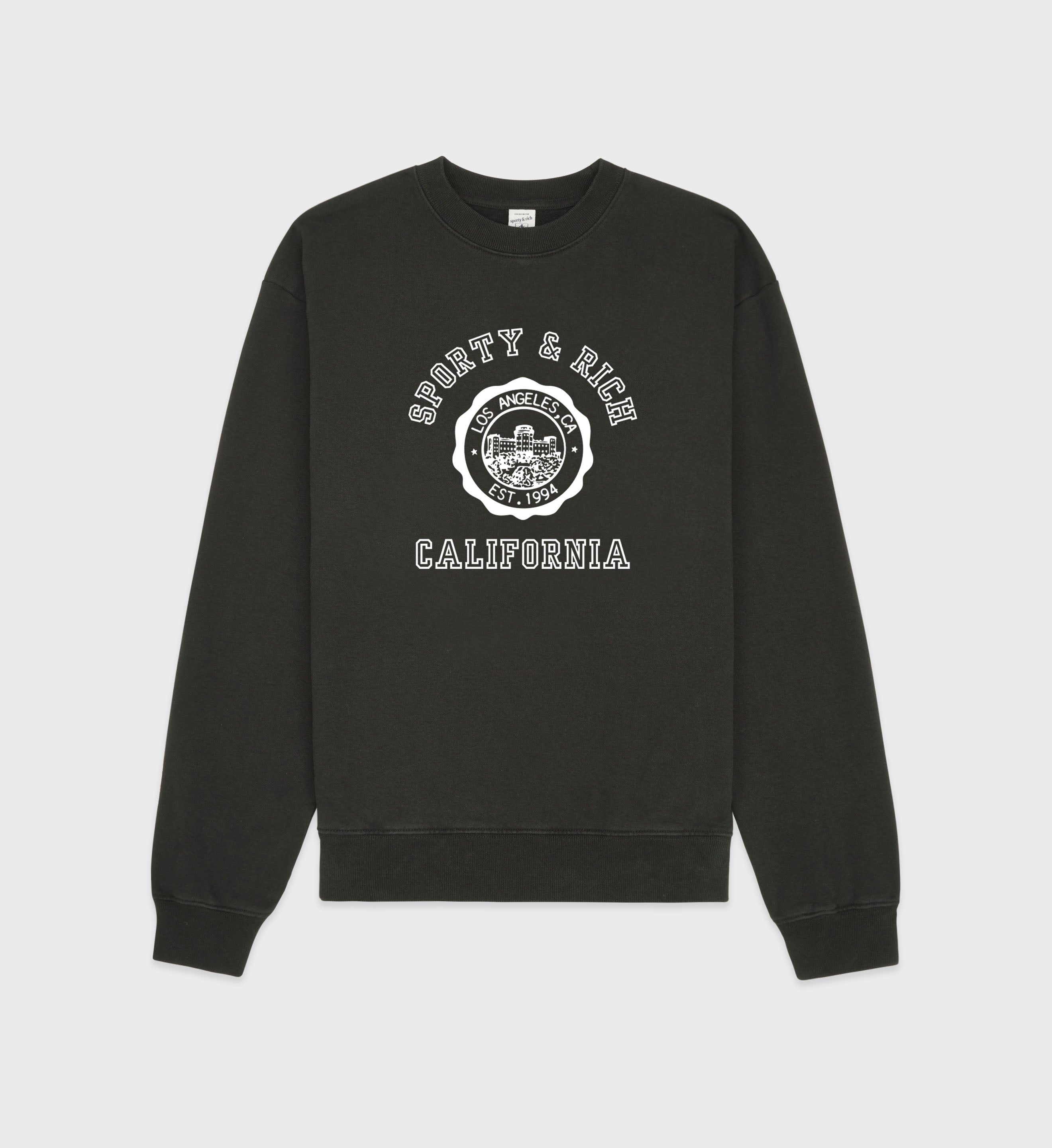 California Emblem Crewneck - Faded Black/White