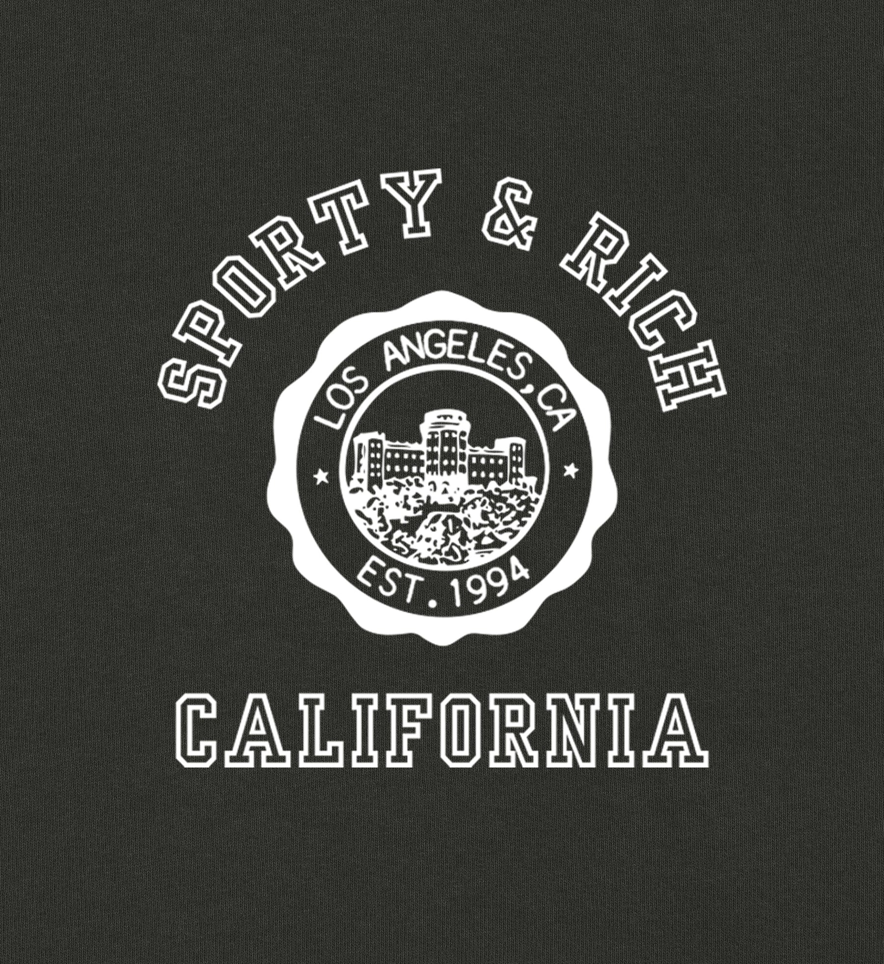 California Emblem Crewneck - Faded Black/White
