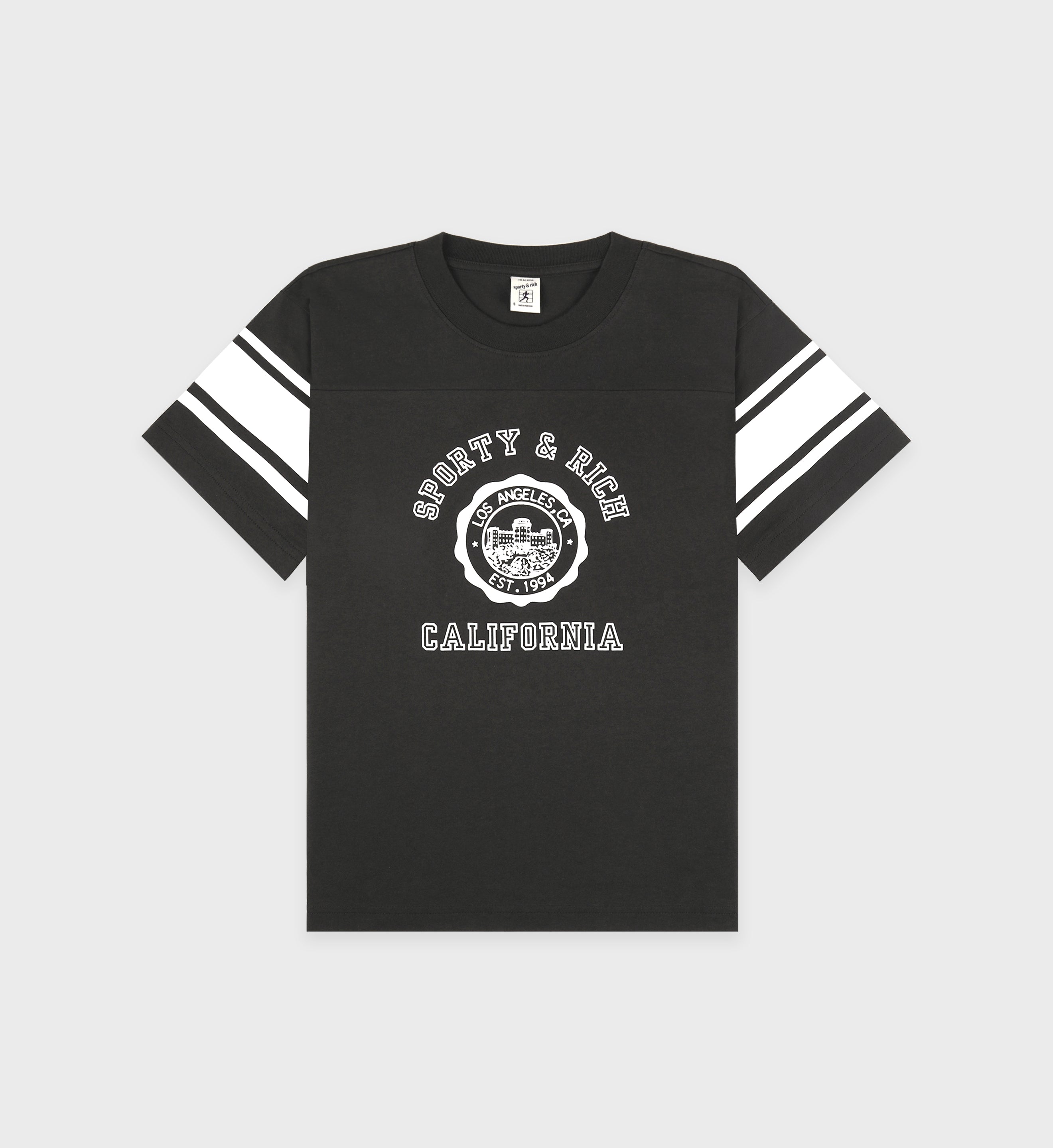 California Emblem Rugby Tee - Faded Black
