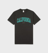 California T-Shirt - Faded Black/Spring Green