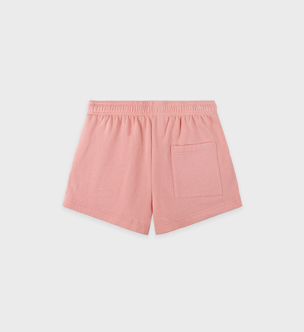 California Emblem Soft Disco Short - Carnation/White