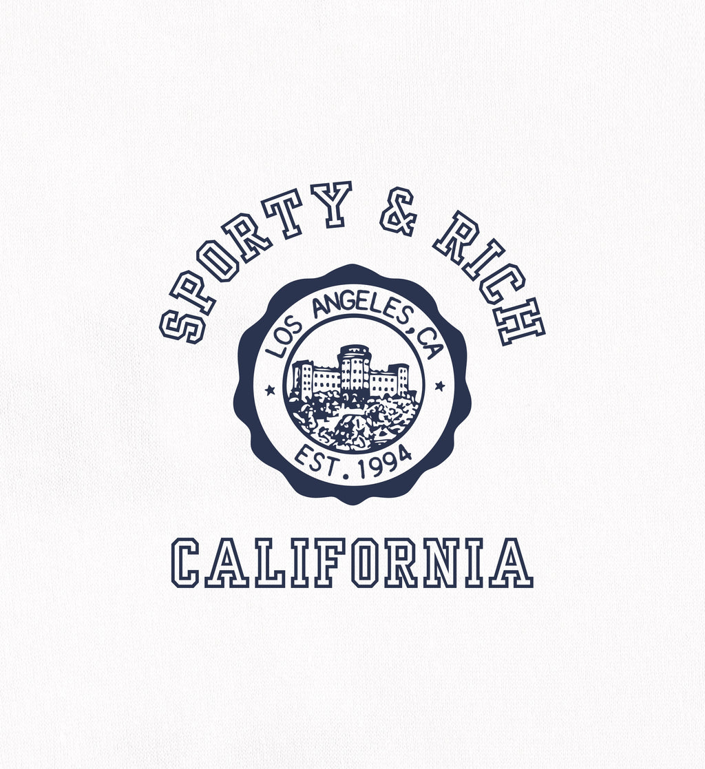 California Emblem Soft T-Shirt - White/Navy