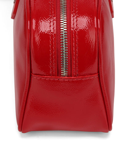 Candy Red Crinkle Patent Leather