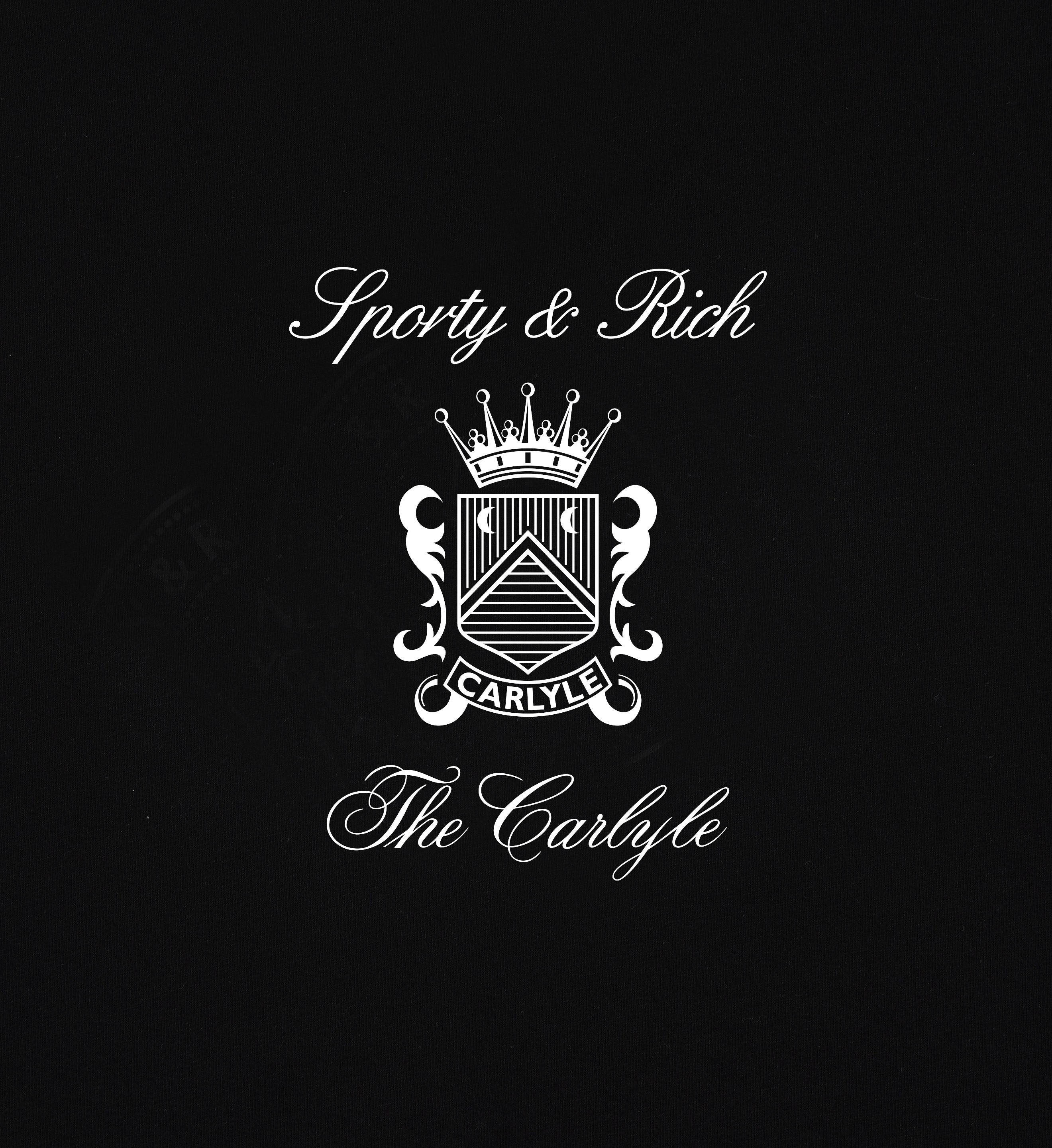 The Carlyle Crest Crewneck - Black/White