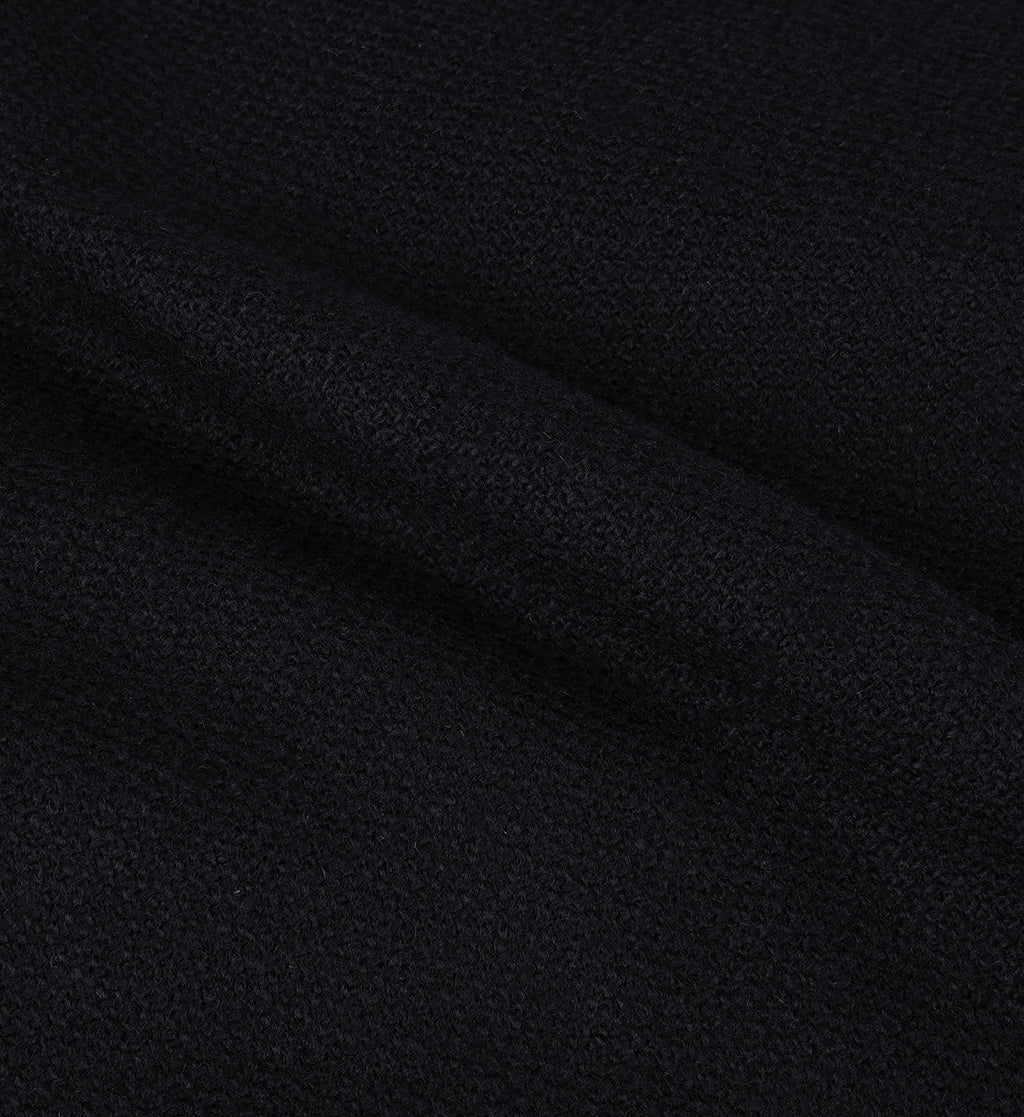 The Carlyle Crest Wool Varsity Jacket - Black/White