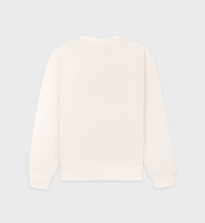 The Carlyle Script Crewneck - Cream/Forest