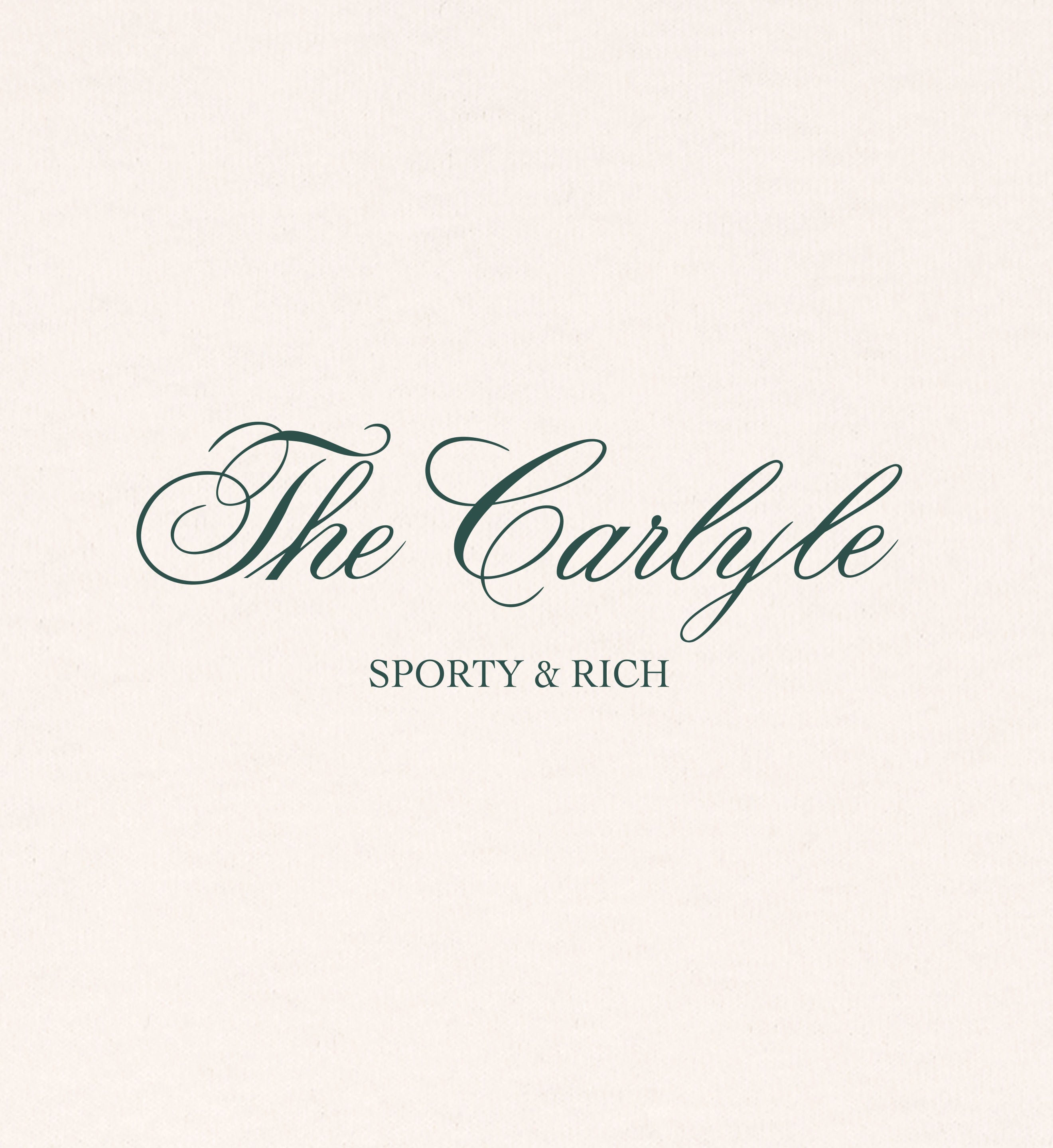 The Carlyle Script Crewneck - Cream/Forest