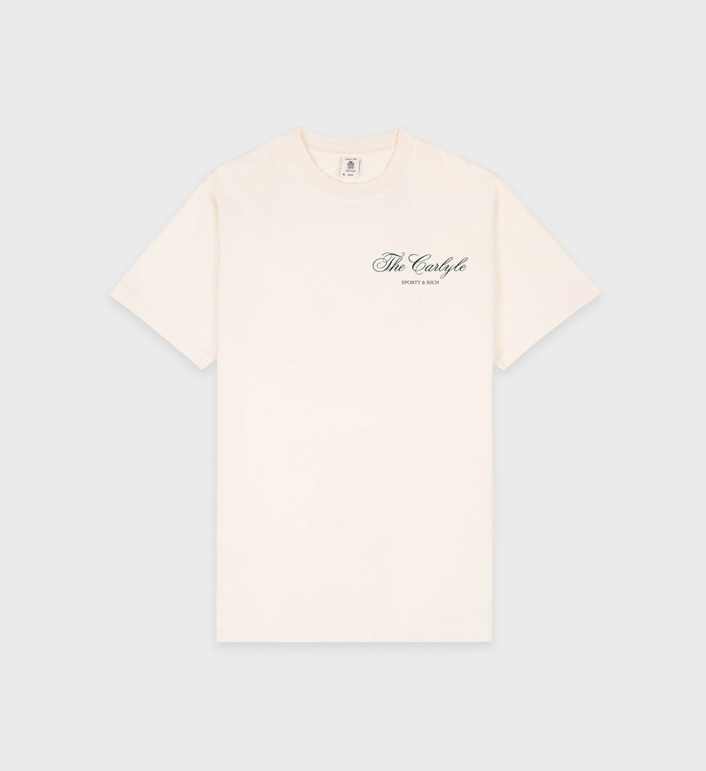 The Carlyle Souvenir T-Shirt - Cream/Forest